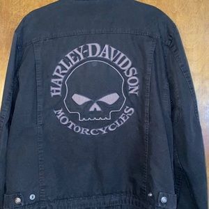 Vintage Willie G black Denim Jacket Size L
